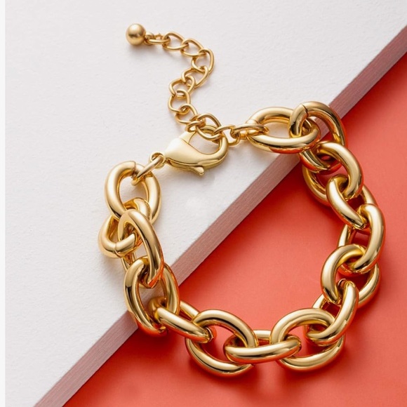 NEW 14k Gold Plated Elegant Gold Chain Bracelet